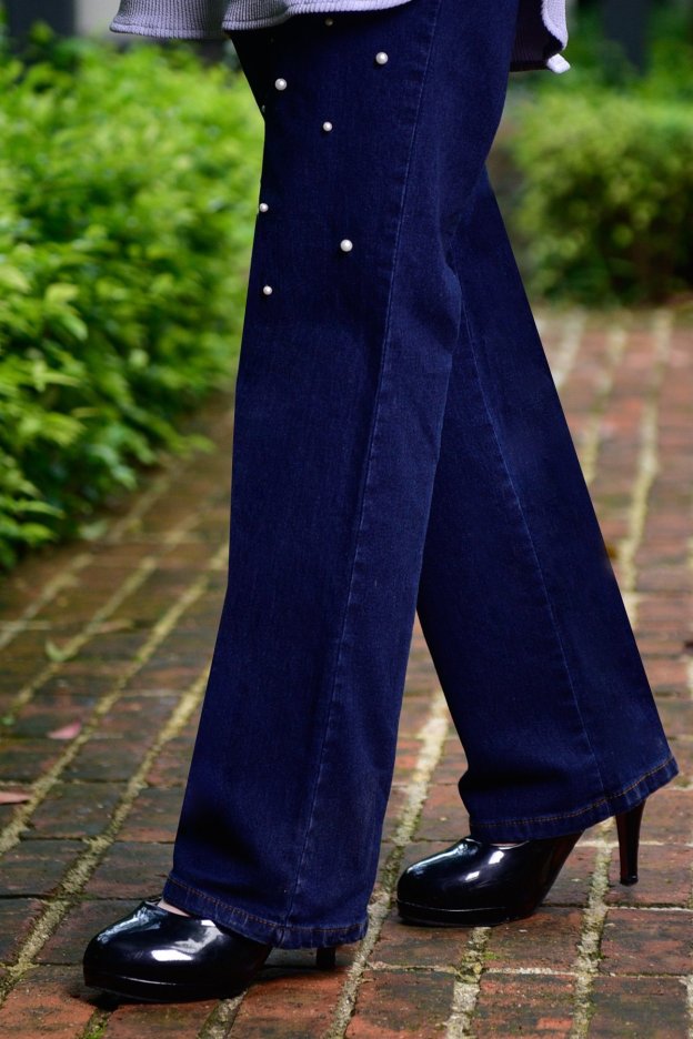 Pants Jeans Denim Diya Pearl - Inky Blue
