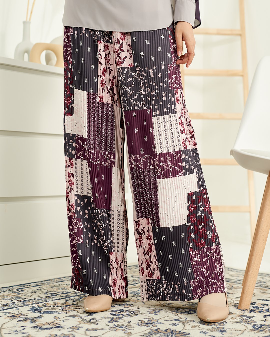 Pants Pleated Frady - Eggplant Purple
