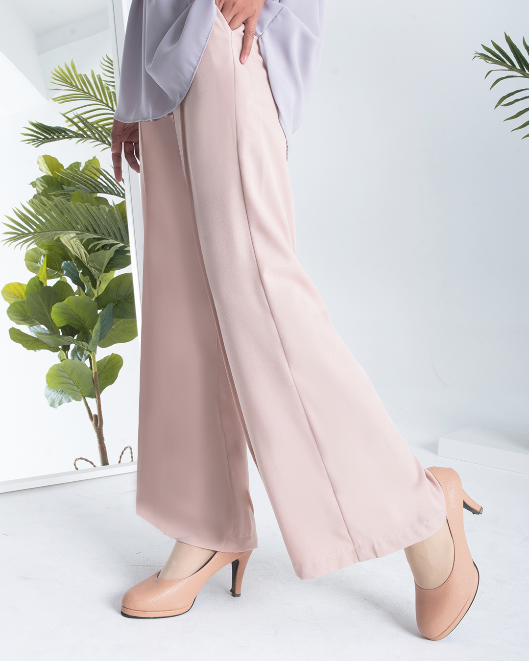 Pants Relax Fit Renia - Light Peach