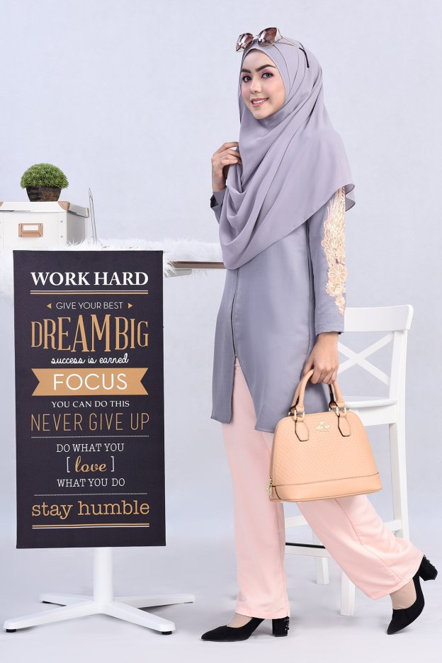 Pants Suit Nayla - Peachy Grey