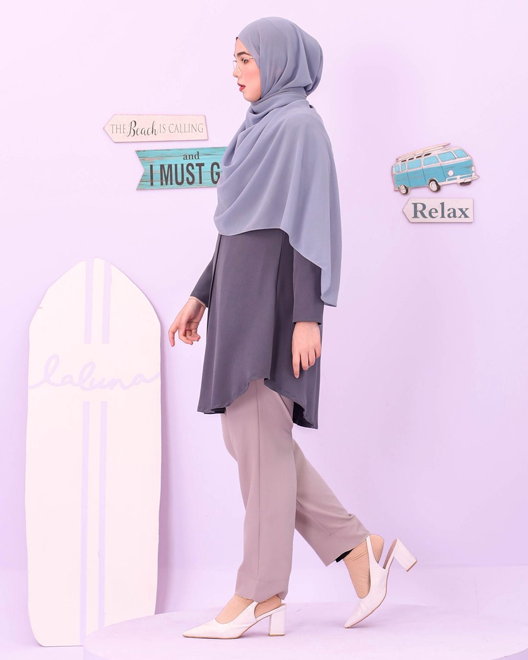 Blouse Louiney Laluna X MCC - Pebble Grey