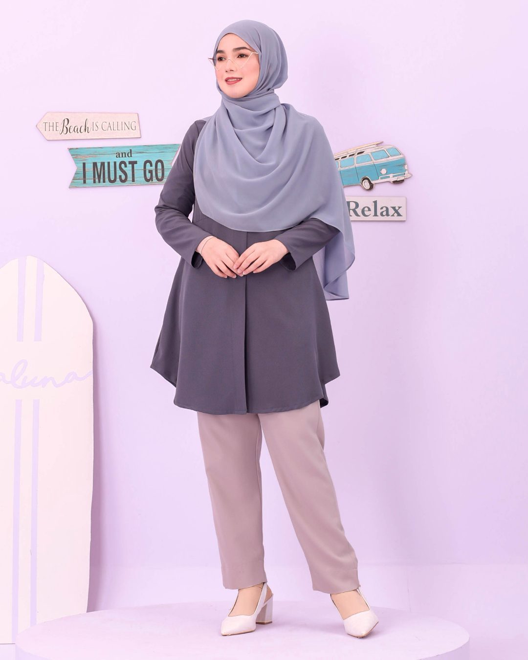 Blouse Louiney Laluna X MCC - Pebble Grey