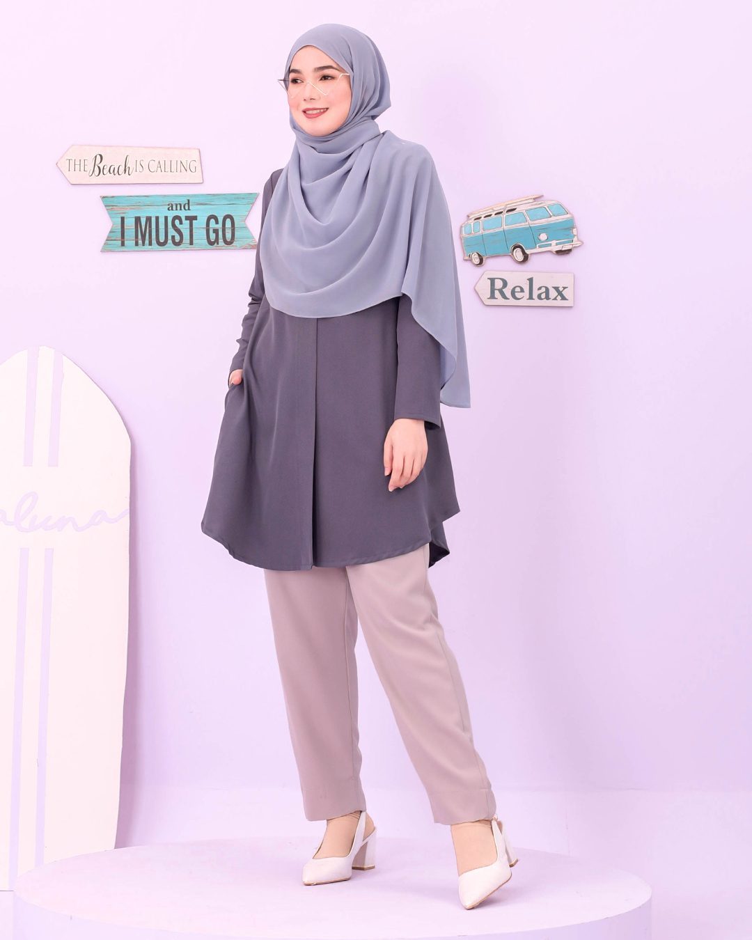 Blouse Louiney Laluna X MCC - Pebble Grey