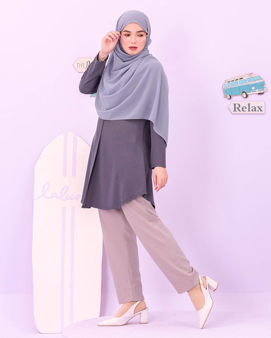 Blouse Louiney Laluna X MCC - Pebble Grey
