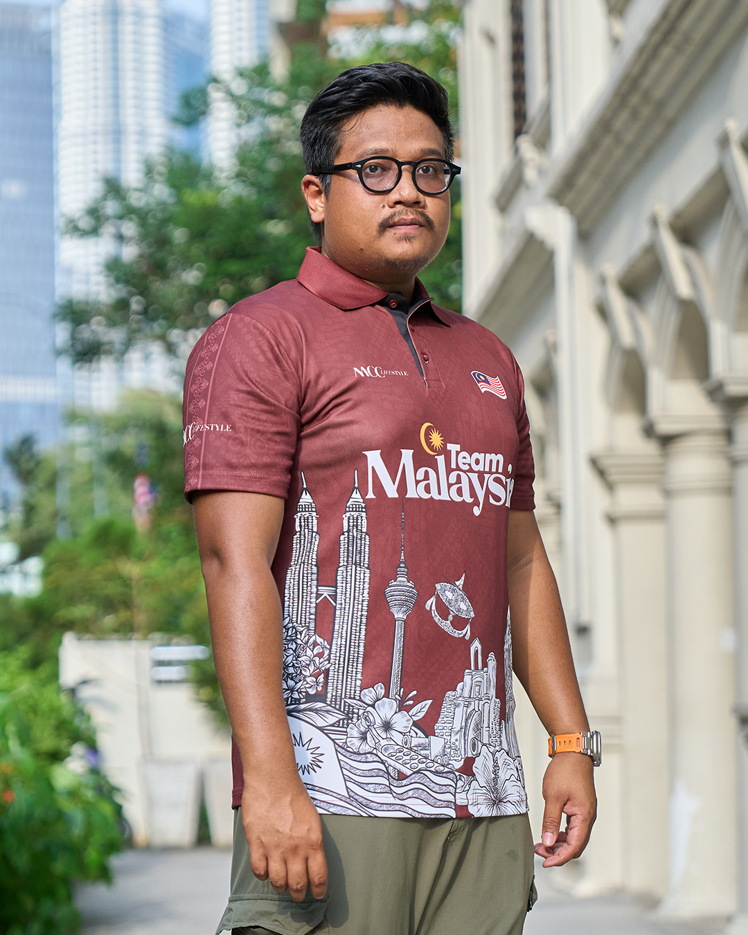 Men Polo Jersey Jiwa Merdeka - Pertiwi Brown