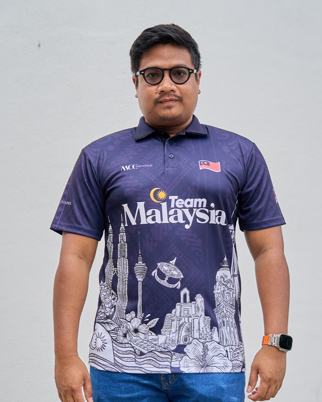 Men Men Polo Jersey Jiwa Merdeka - Warisan Navy Blue