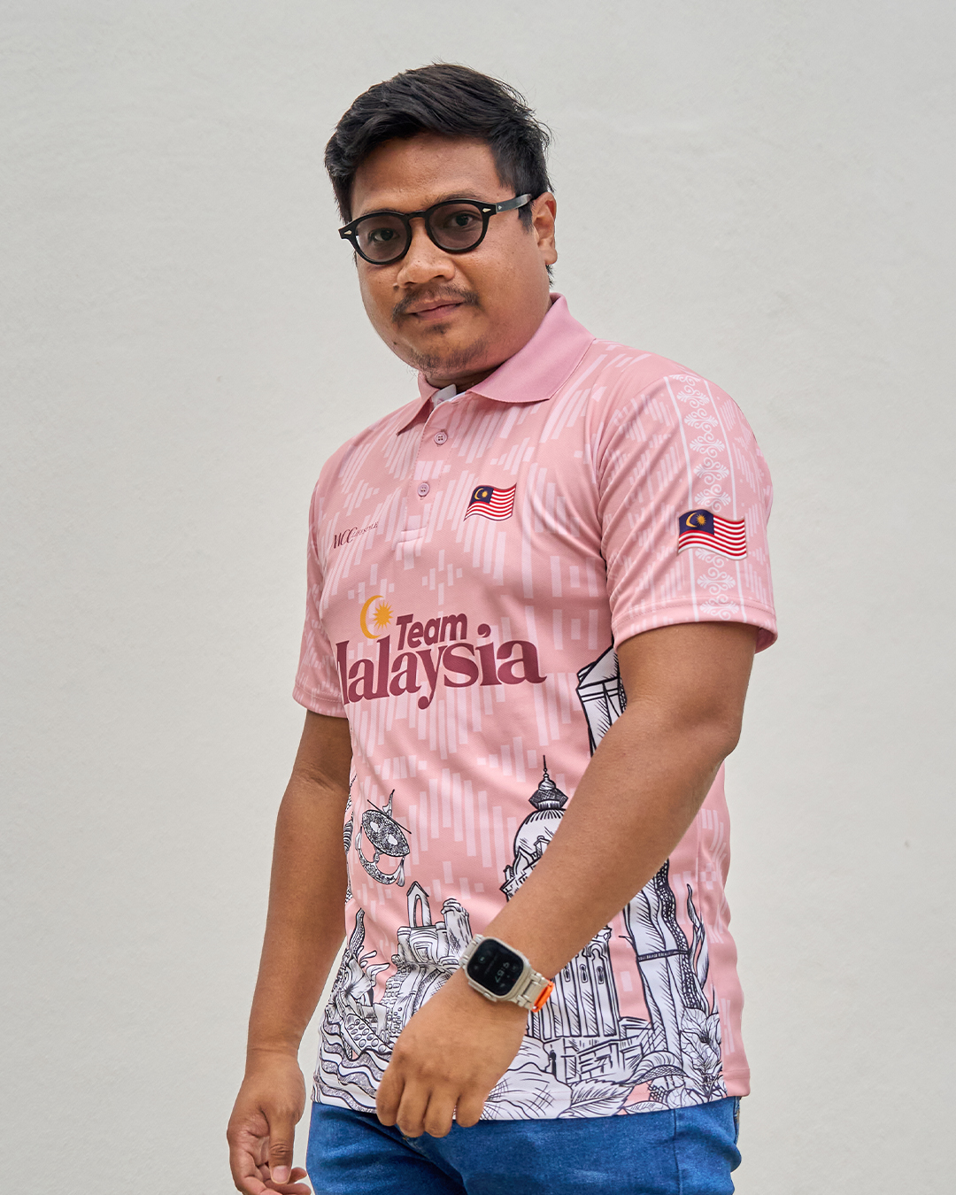 Men Polo Jersey Jiwa Merdeka - Serikandi Pink
