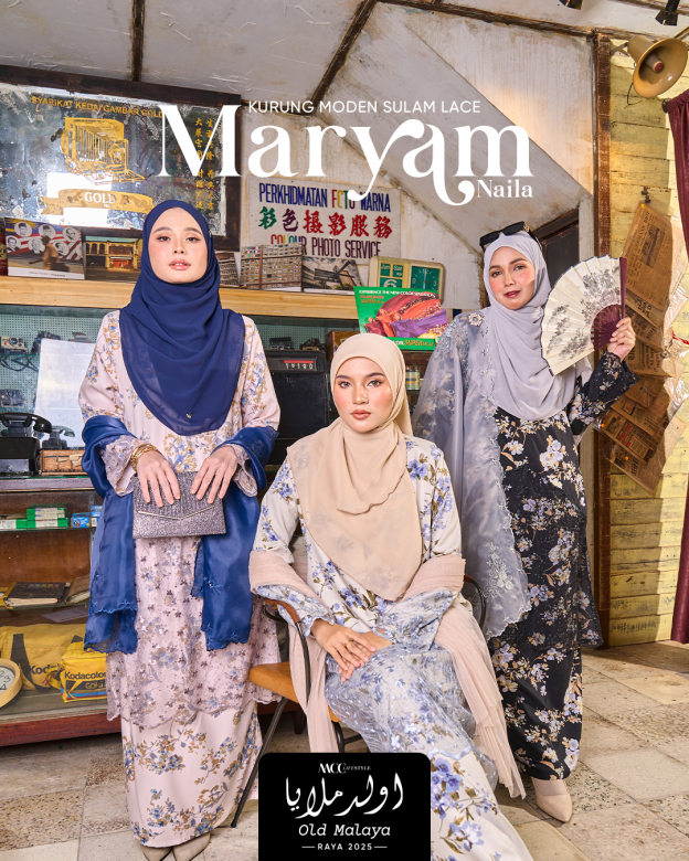 Baju Kurung Moden Sulam Lace Maryam - Lunara