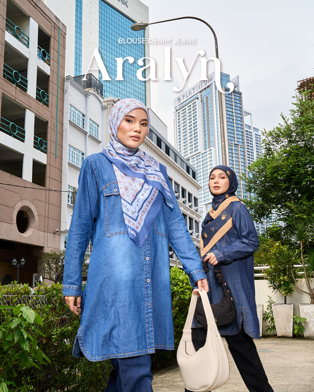 Blouse Denim Jeans Aralyn 