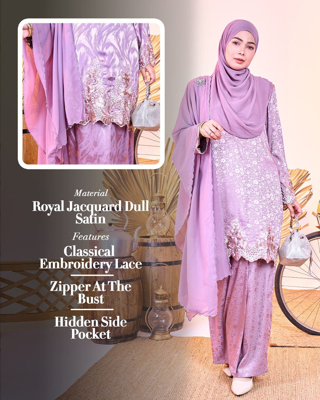 Baju Kurung Royal Jacquard Andara