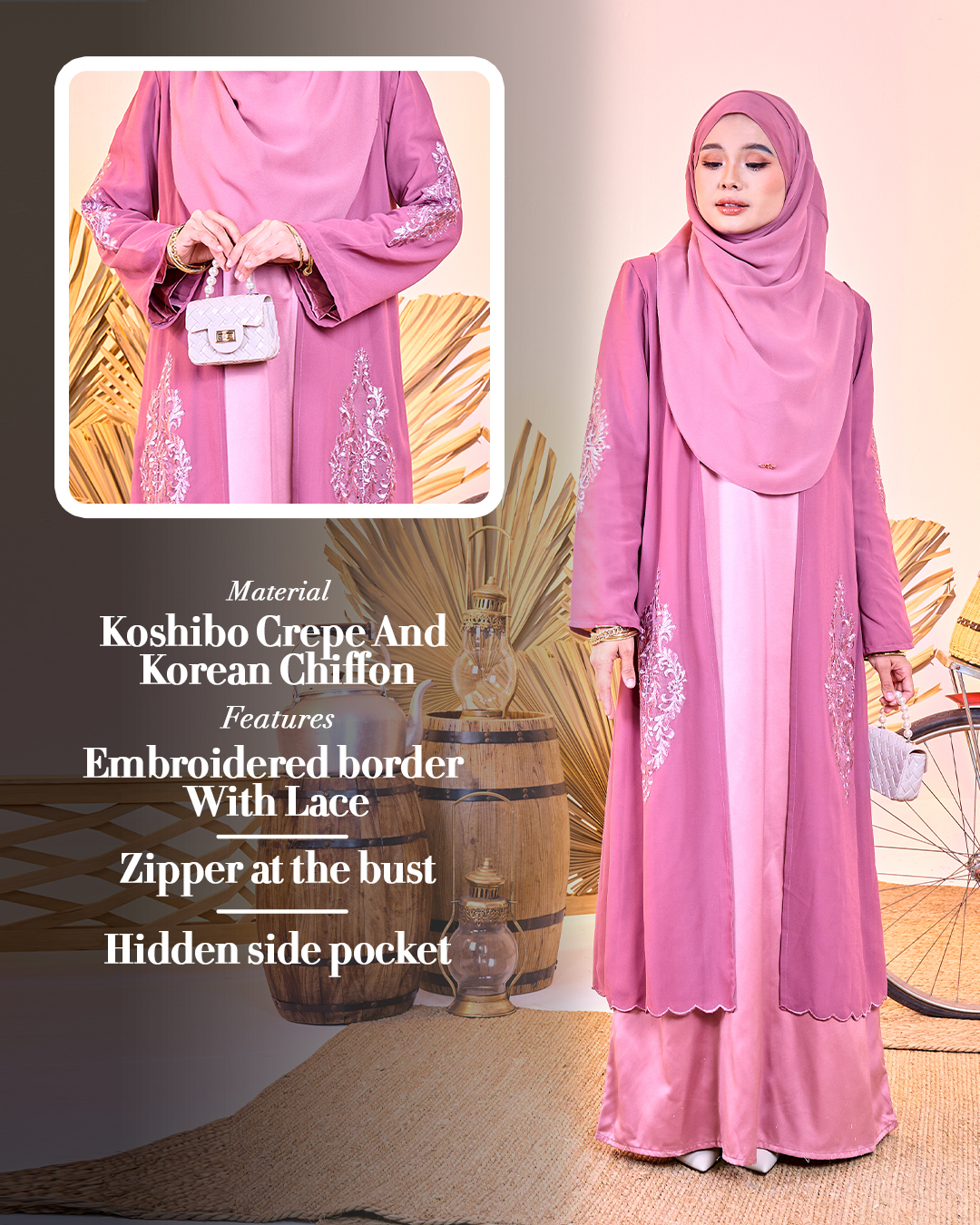 Abaya Cardi Lace Radea