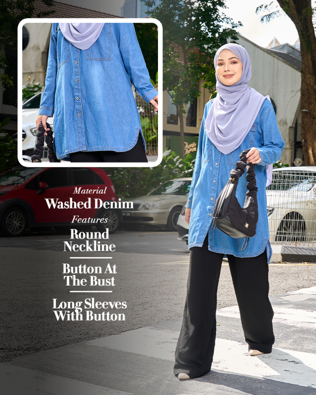Blouse Denim Jeans Aralyn 
