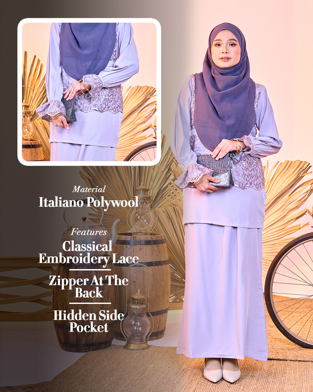 Baju Kurung Lace Arabella 