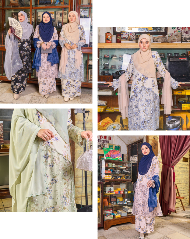 Baju Kurung Moden Sulam Lace Maryam - Lunara