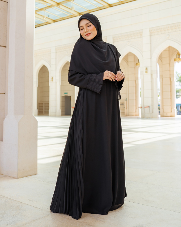 Dress Pleated Rachita - Matte Black