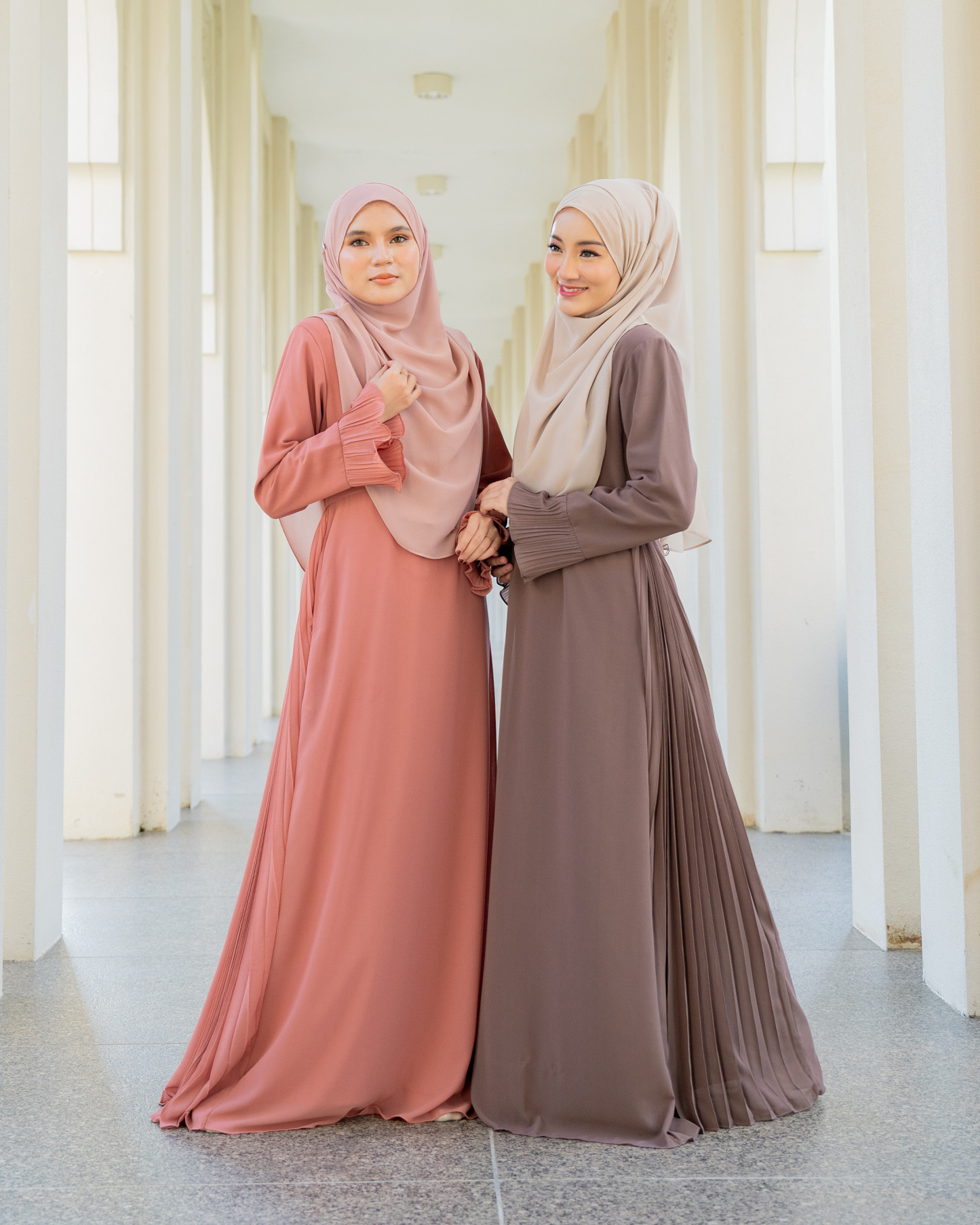 Dress Pleated Rachita - Blow Brown