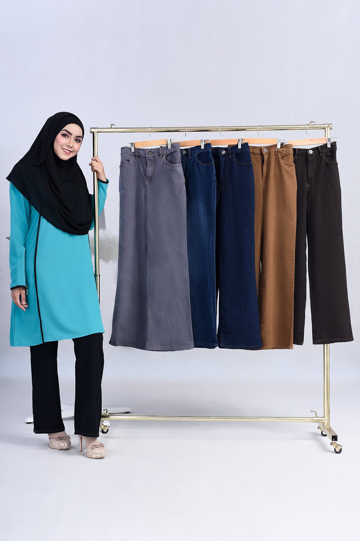 (AS-IS) Palazzo Jeans Denim Dalia - Flame Blue