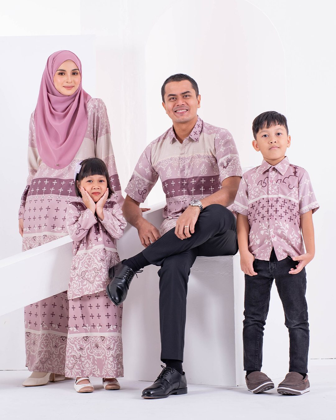 Baju Kemeja Short Sleeves Rayla Kids - Rosy Pink