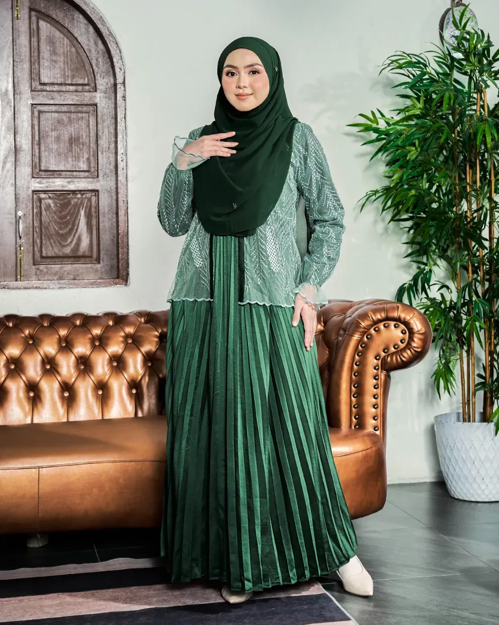 Dress Lace Pleated Rosalia