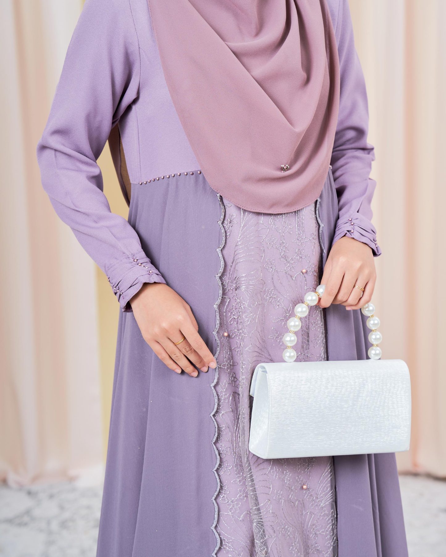 Dress Lace Sulam Rozana - Radiant Puce