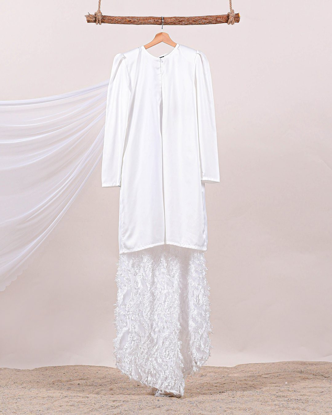 Baju Kurung Moden Nasila - Off White