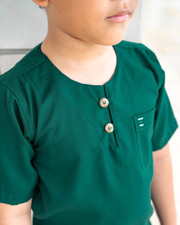 Kurta Saufi Kids Hombre X MCC Lifestyle - Emerald Green