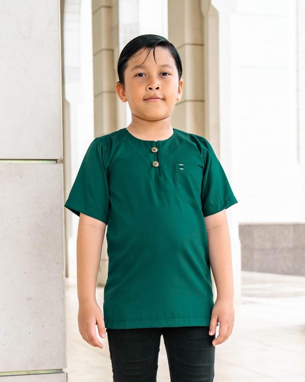 Kurta Saufi Kids Hombre X MCC Lifestyle - Emerald Green
