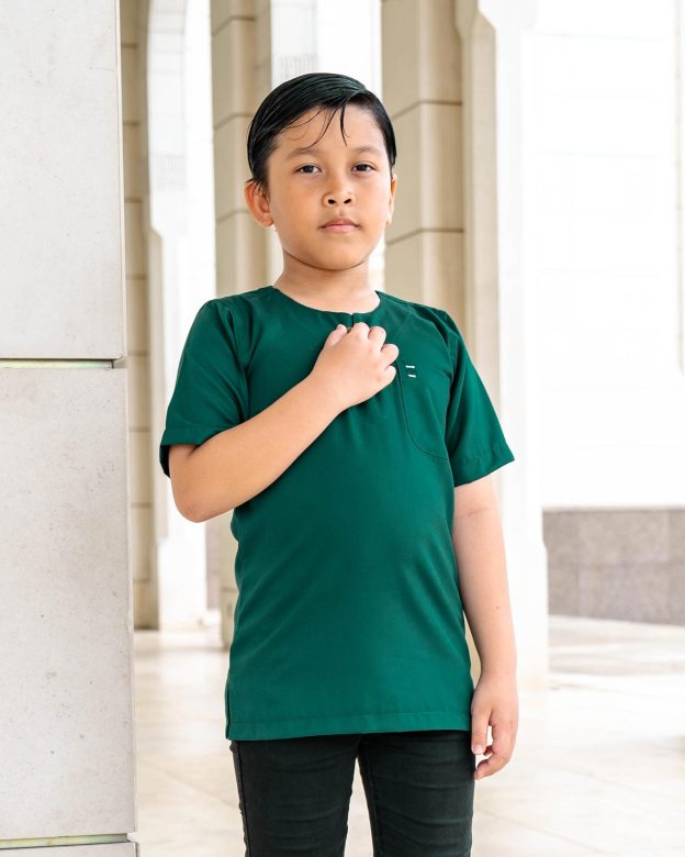 Kurta Saufi Kids Hombre X MCC Lifestyle - Emerald Green