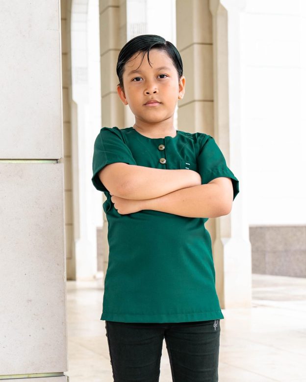 Kurta Saufi Kids Hombre X MCC Lifestyle - Emerald Green