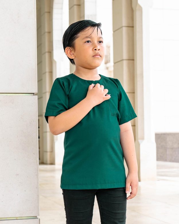 Kurta Saufi Kids Hombre X MCC Lifestyle - Emerald Green