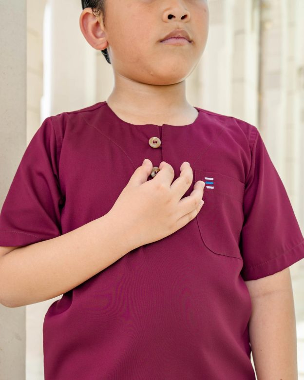Kurta Saufi Kids Hombre X MCC Lifestyle - Maroon