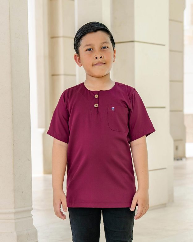 Kurta Saufi Kids Hombre X MCC Lifestyle - Maroon