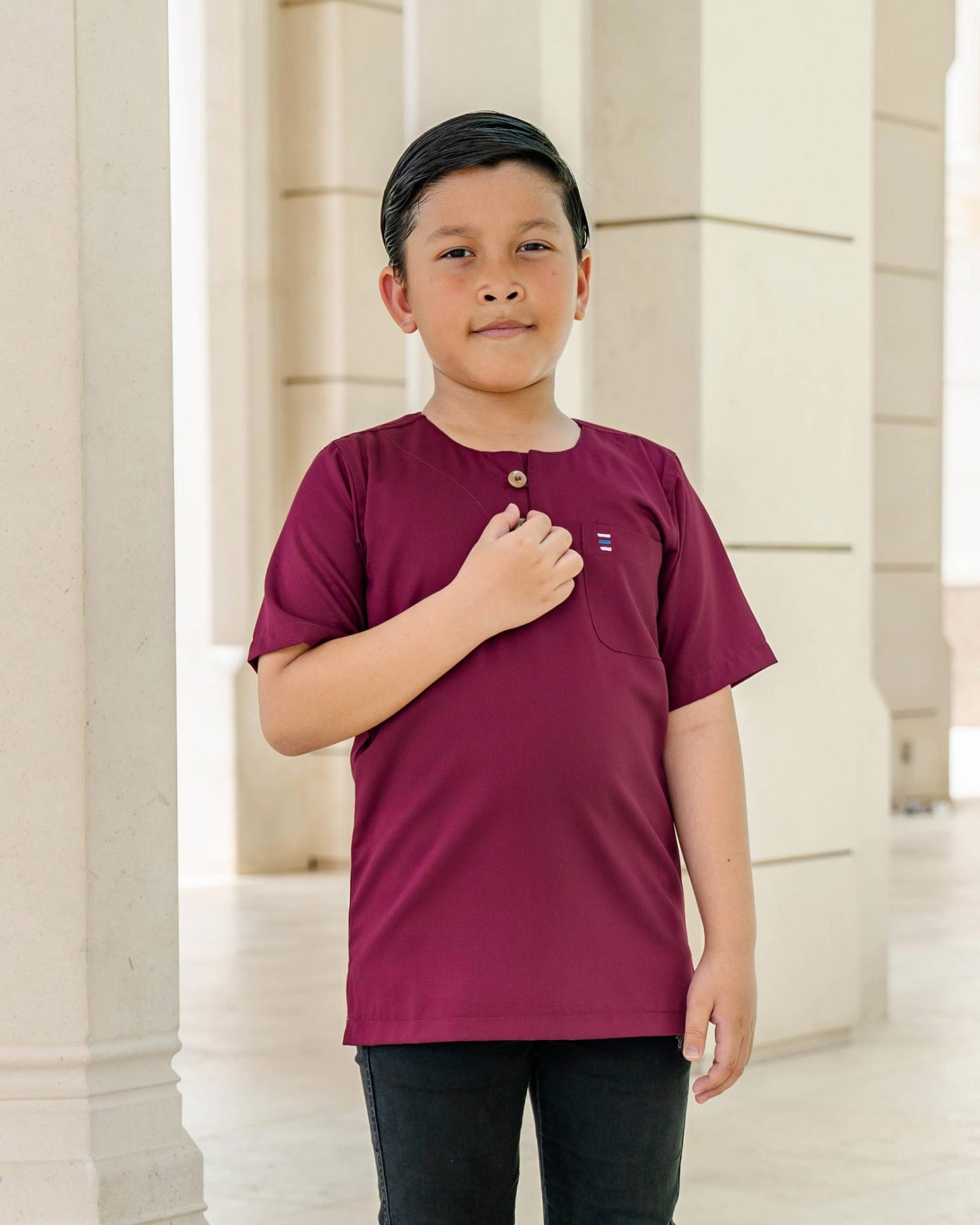 Kurta Saufi Kids Hombre X MCC Lifestyle - Maroon