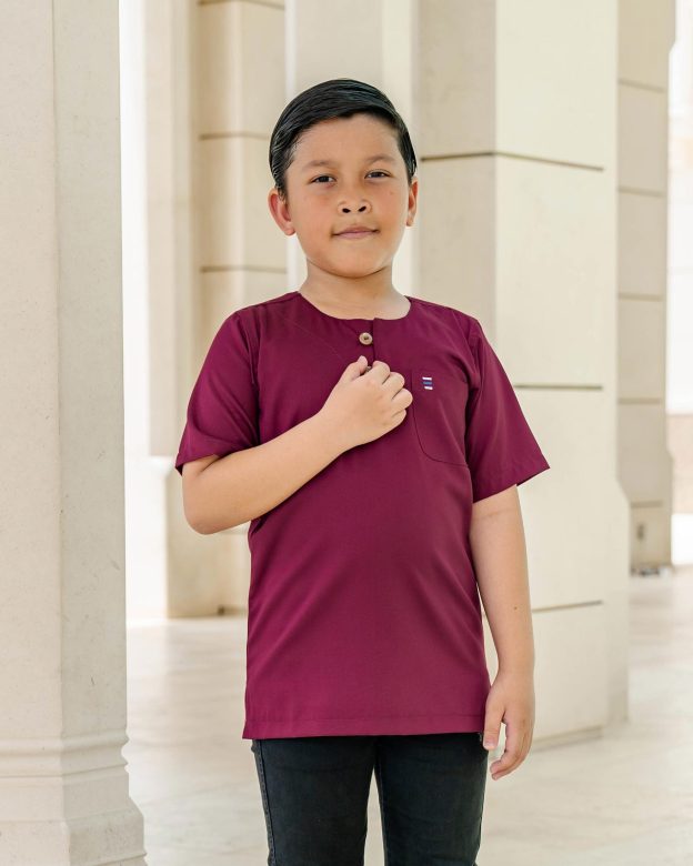Kurta Saufi Kids Hombre X MCC Lifestyle - Maroon