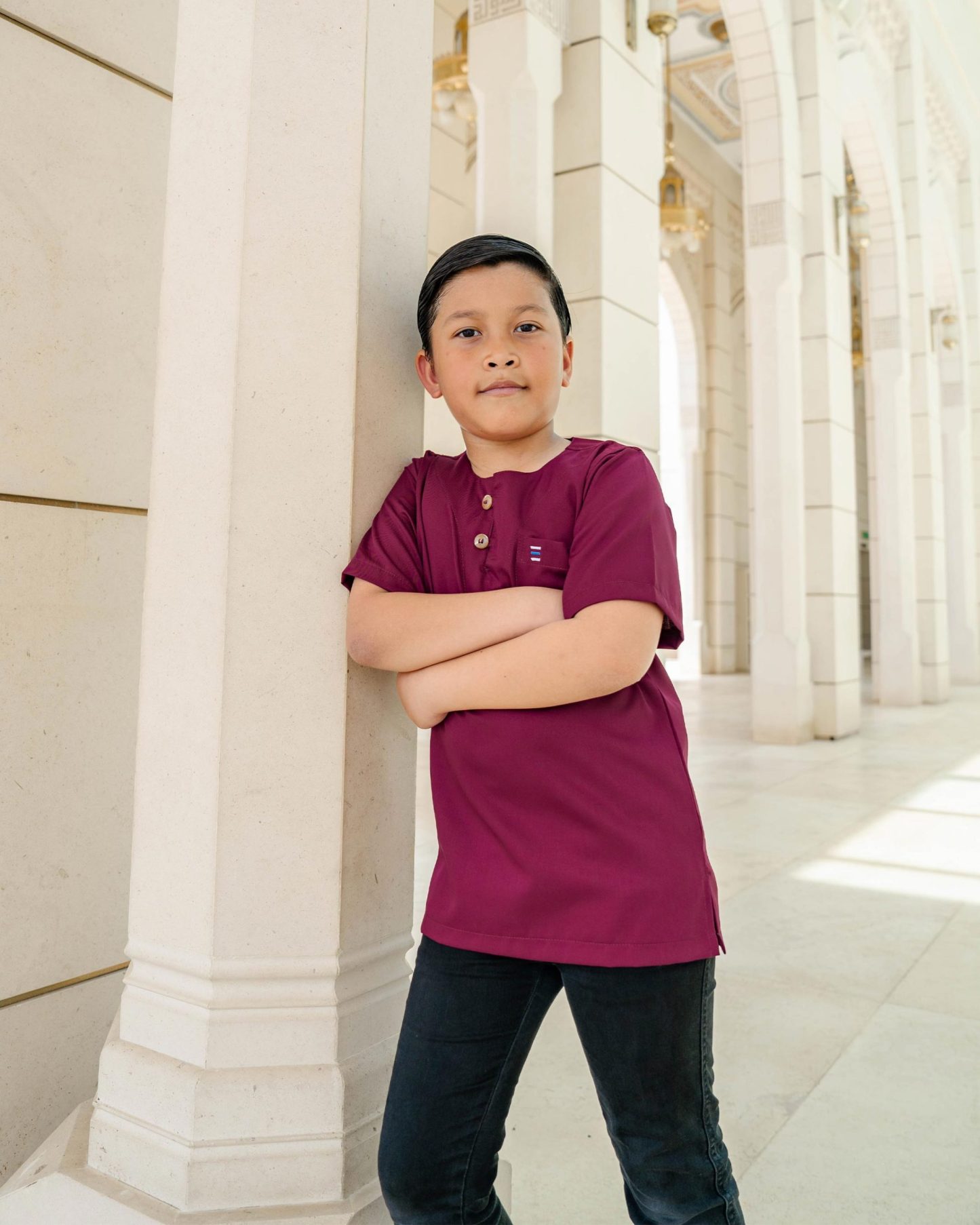 Kurta Saufi Kids Hombre X MCC Lifestyle - Maroon