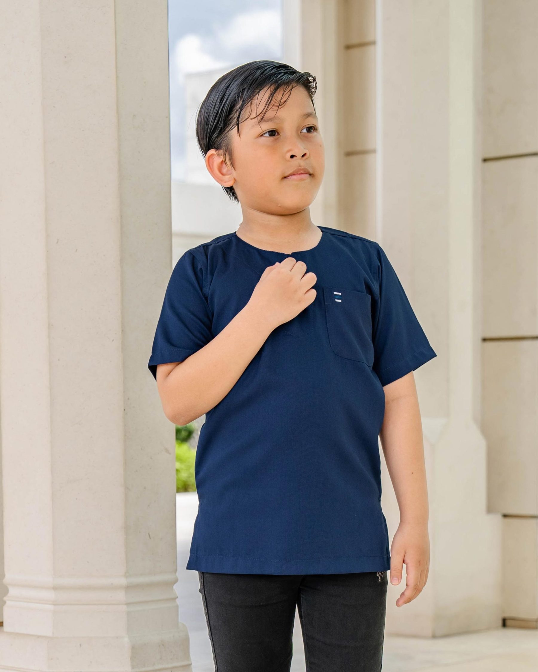 Kurta Saufi Kids Hombre X MCC Lifestyle - Navy Blue