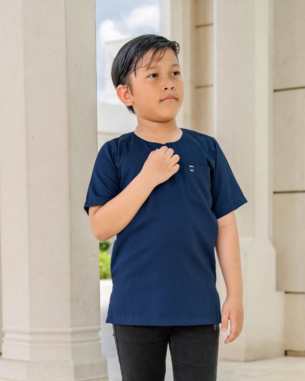 Kurta Saufi Kids Hombre X MCC Lifestyle - Navy Blue