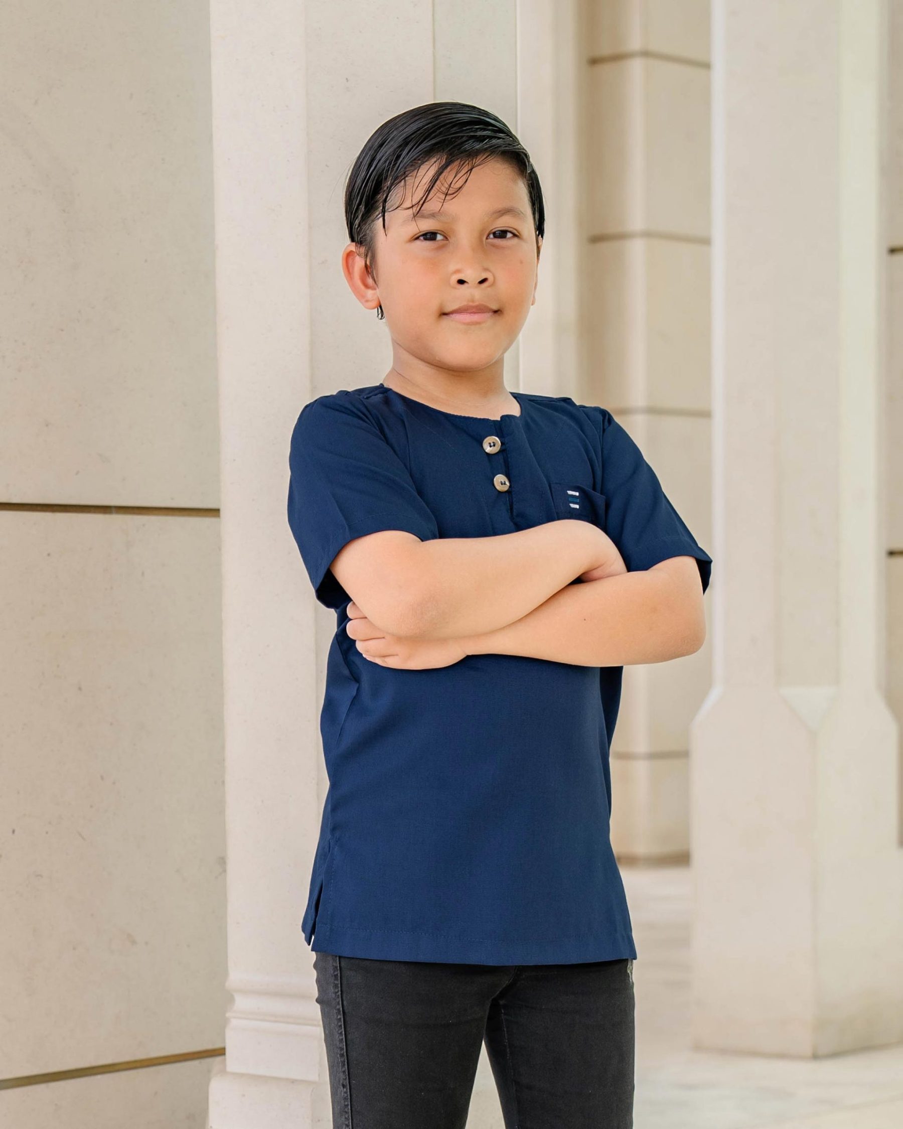 Kurta Saufi Kids Hombre X MCC Lifestyle - Navy Blue