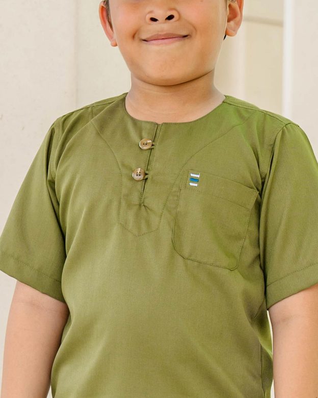 Kurta Saufi Kids Hombre X MCC Lifestyle - Olive Green