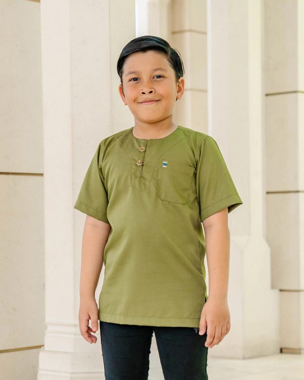 Kurta Saufi Kids Hombre X MCC Lifestyle - Olive Green
