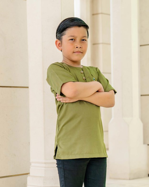Kurta Saufi Kids Hombre X MCC Lifestyle - Olive Green