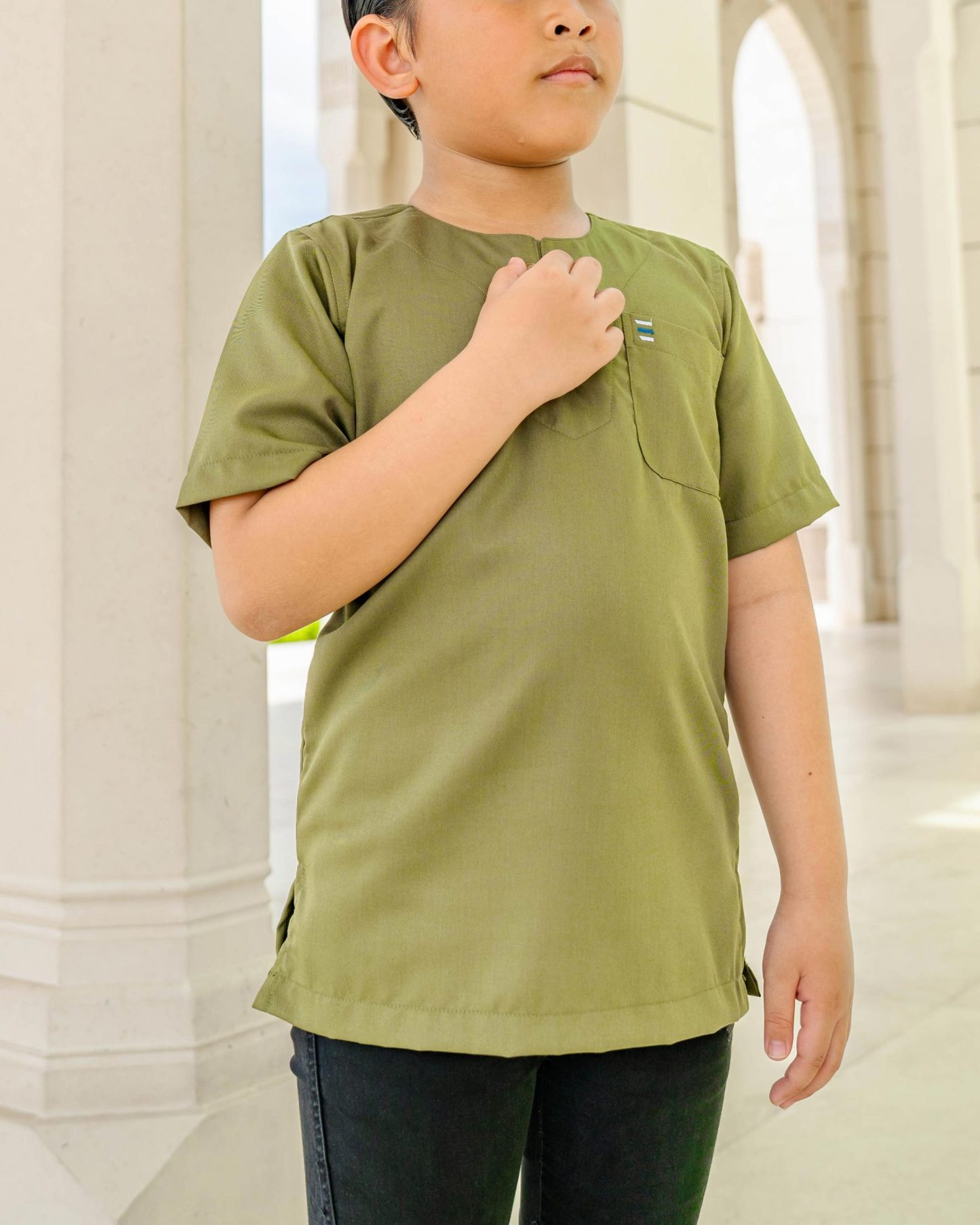 Kurta Saufi Kids Hombre X MCC Lifestyle - Olive Green