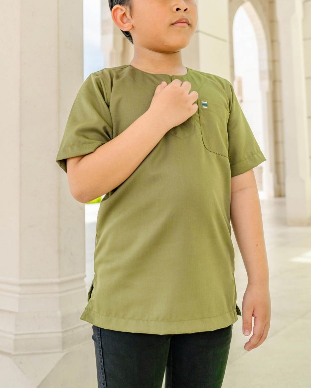 Kurta Saufi Kids Hombre X MCC Lifestyle - Olive Green