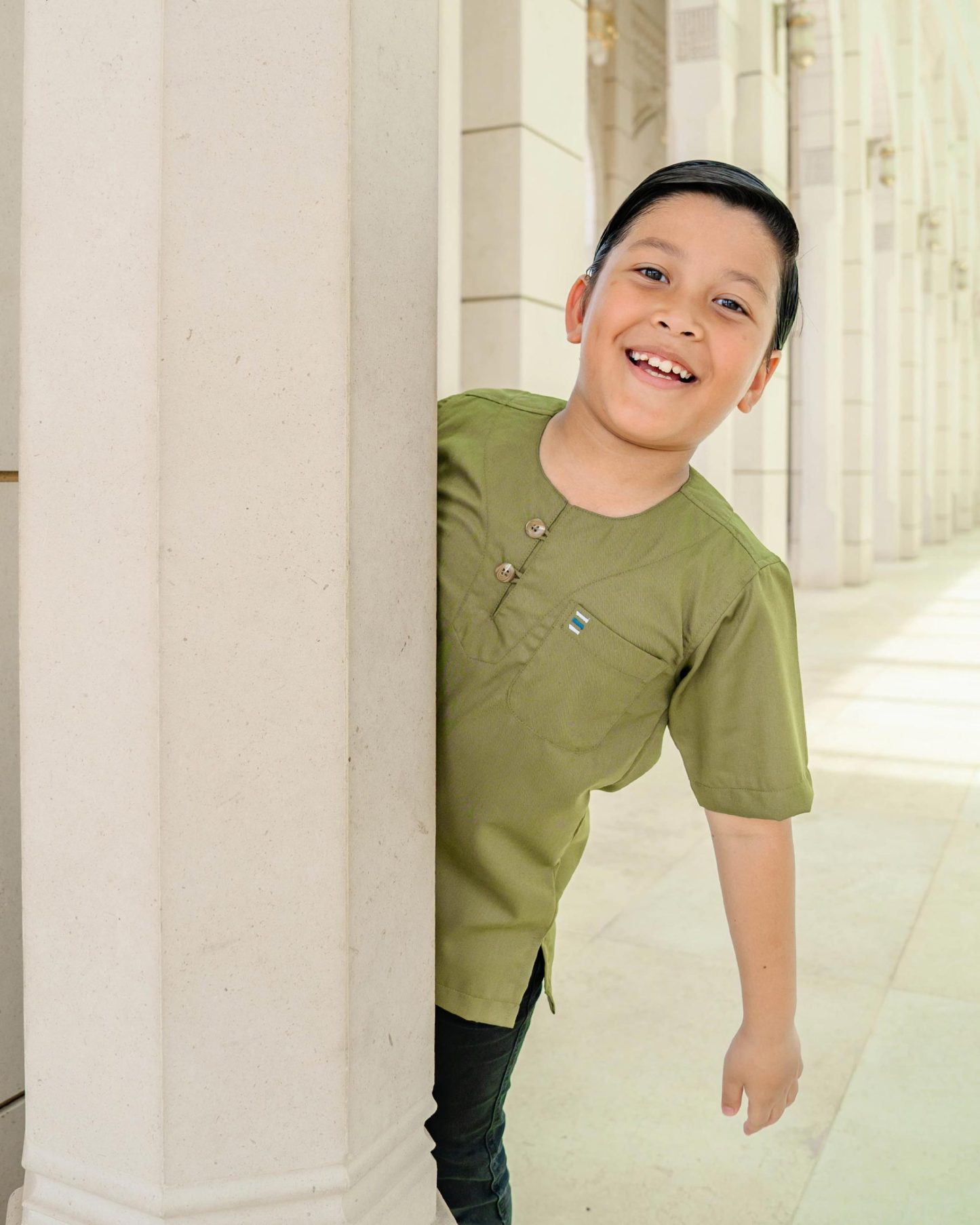 Kurta Saufi Kids Hombre X MCC Lifestyle - Olive Green