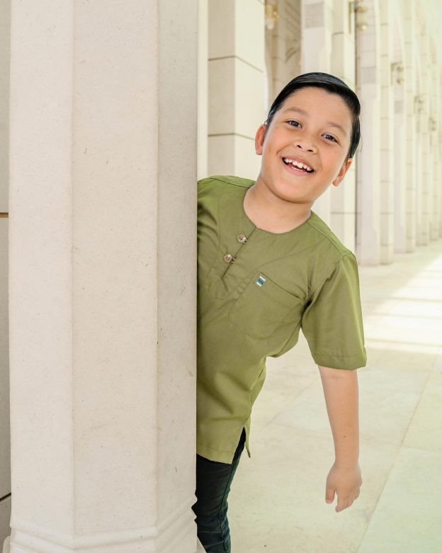 Kurta Saufi Kids Hombre X MCC Lifestyle - Olive Green