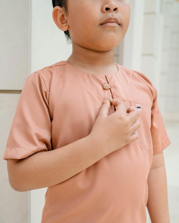 Kurta Saufi Kids Hombre X MCC Lifestyle - Salmon