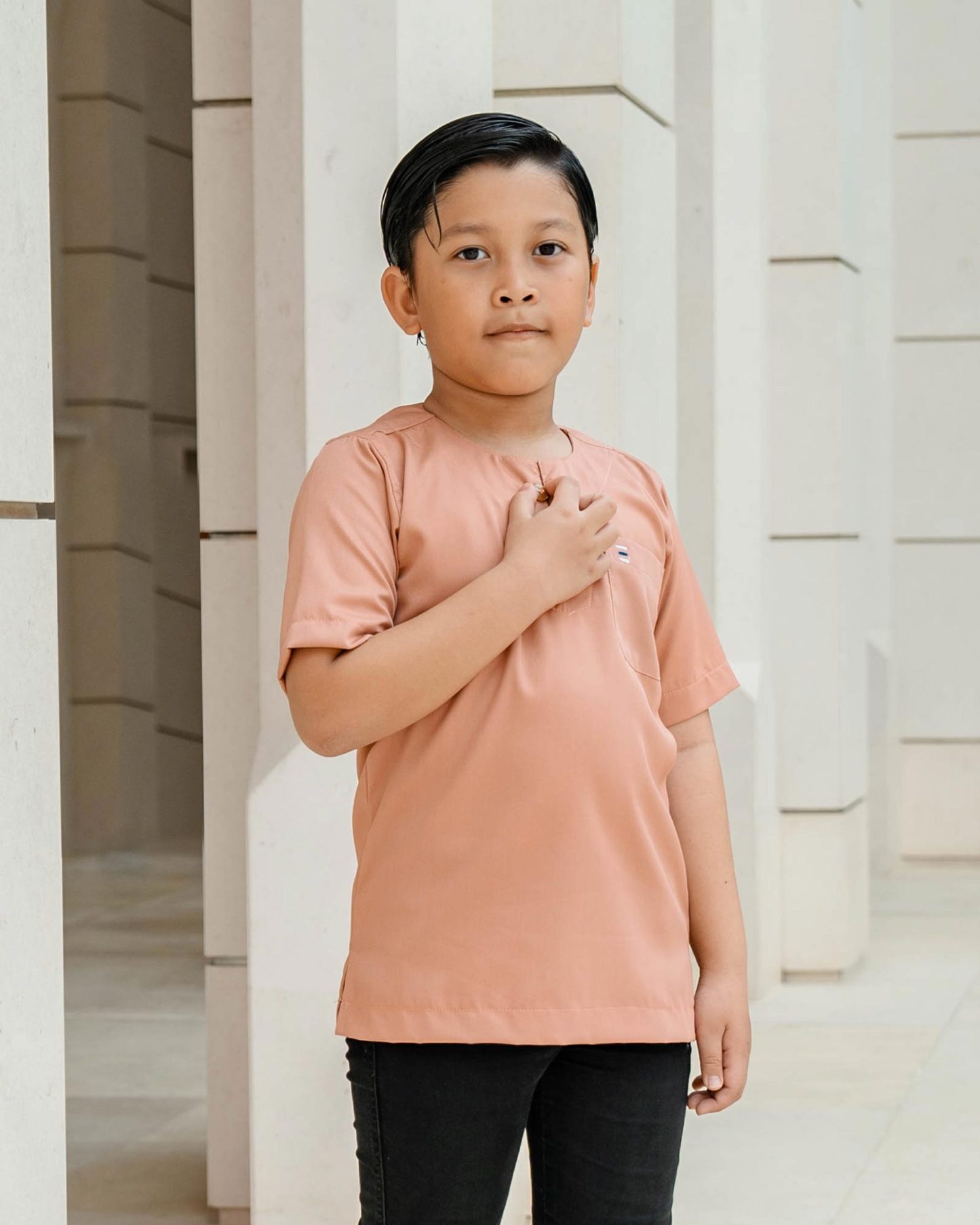 Kurta Saufi Kids Hombre X MCC Lifestyle - Salmon