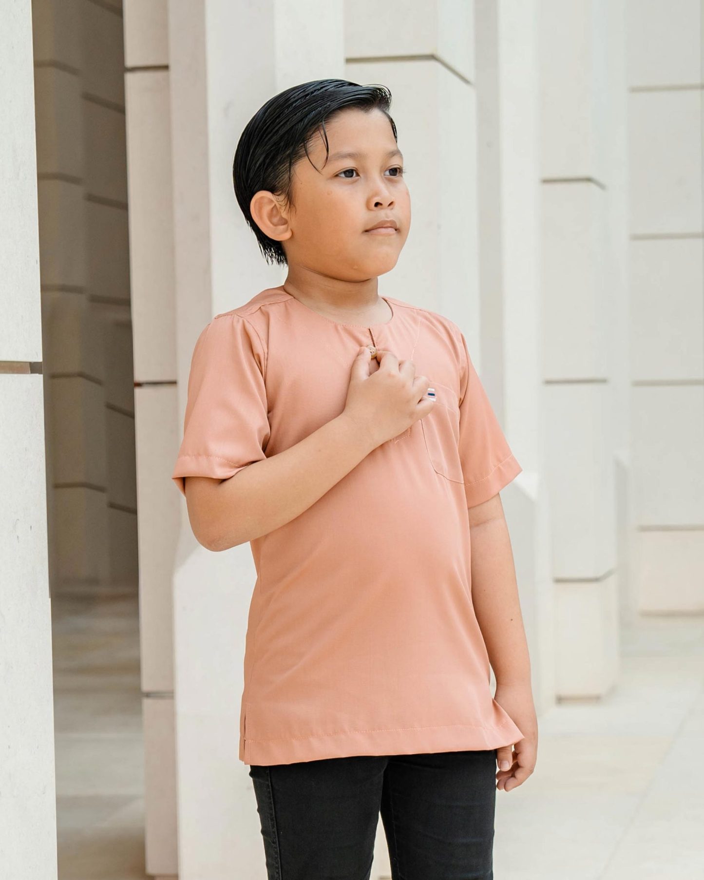 Kurta Saufi Kids Hombre X MCC Lifestyle - Salmon