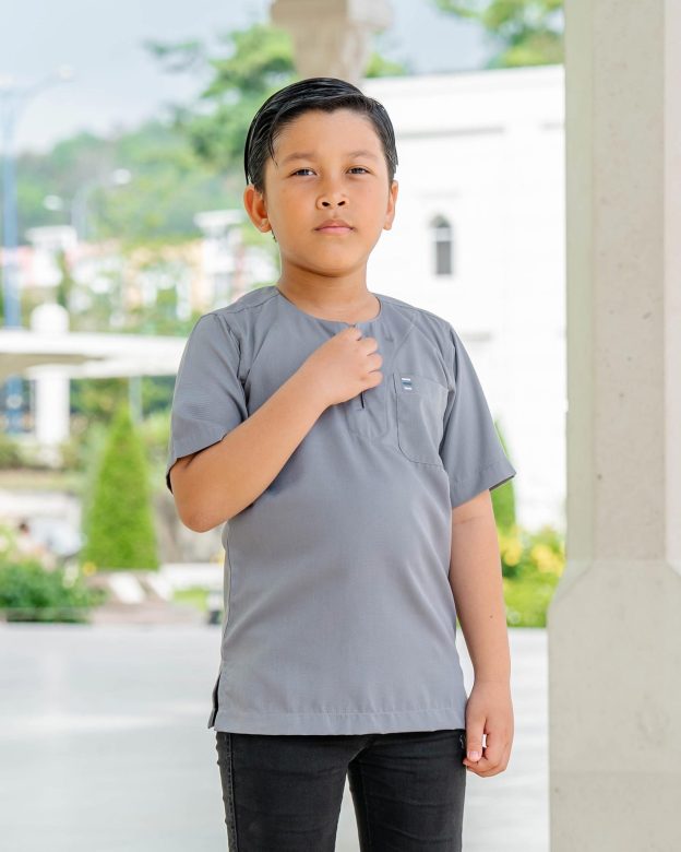 Kurta Saufi Kids Hombre X MCC Lifestyle - Silver Grey