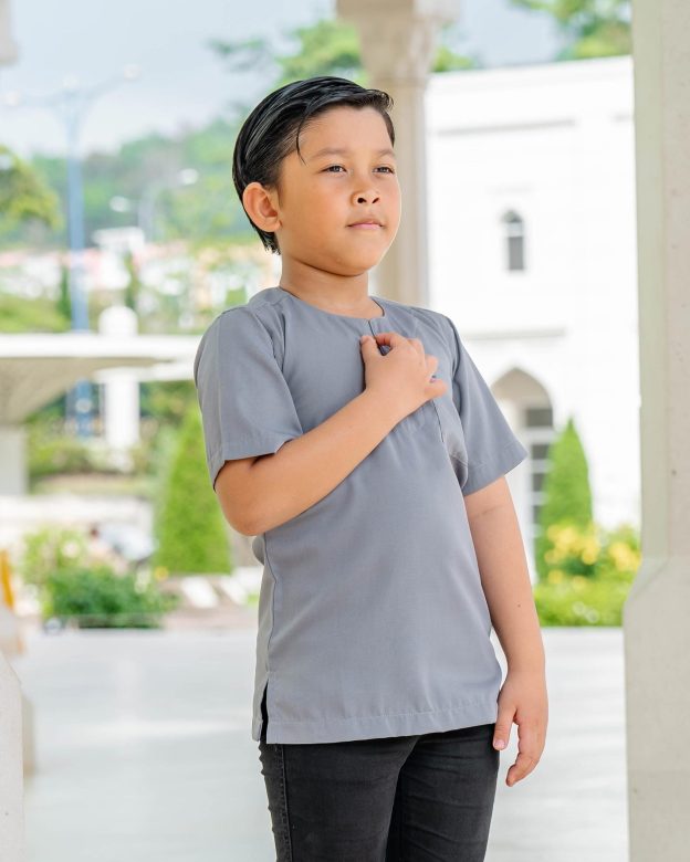 Kurta Saufi Kids Hombre X MCC Lifestyle - Silver Grey